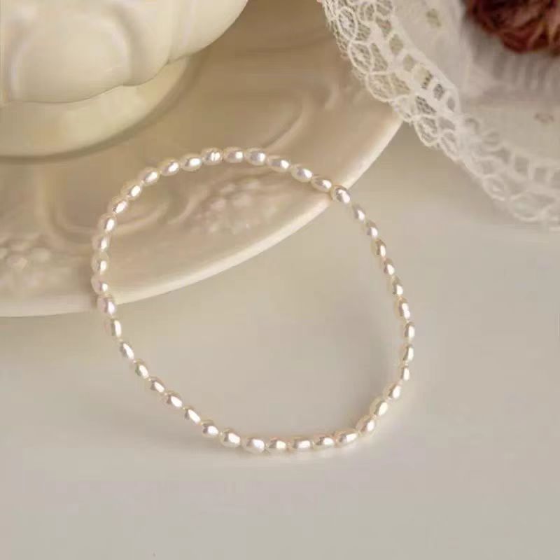 5-6mm淡水无核极光水滴形手链基本无暇百搭简约优雅时尚