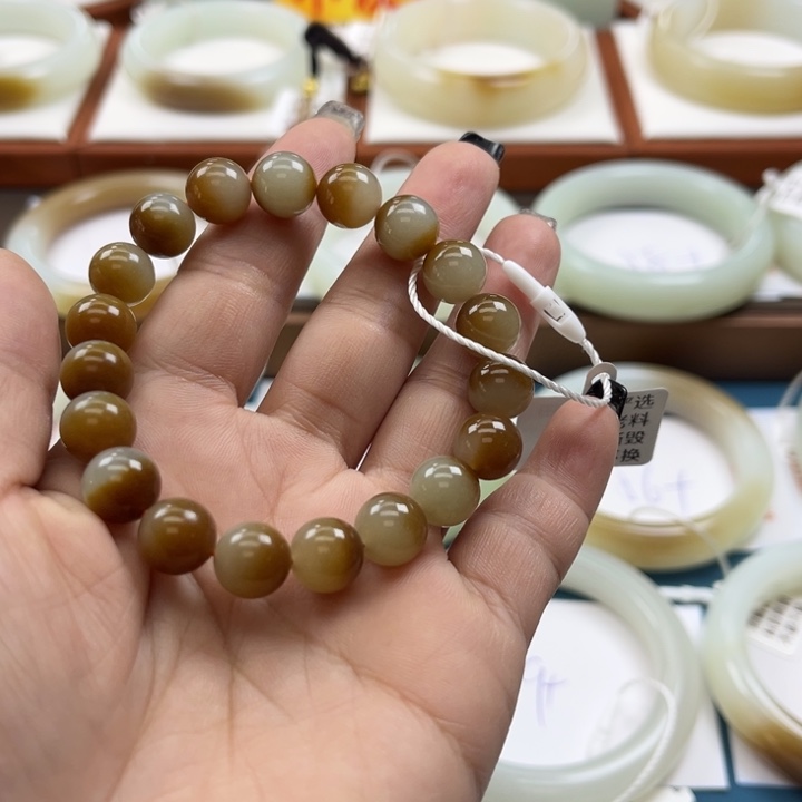 和田玉手链未镶嵌初*&