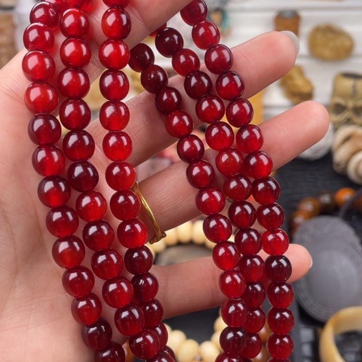 驼骨其他牦牛角圆珠0.8