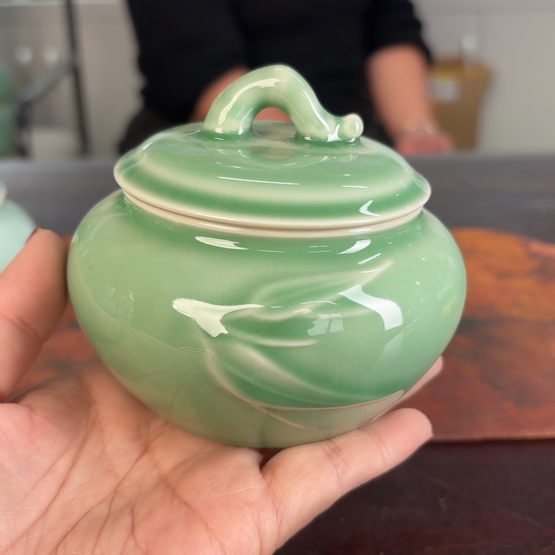 龙泉云间青瓷小米茶器