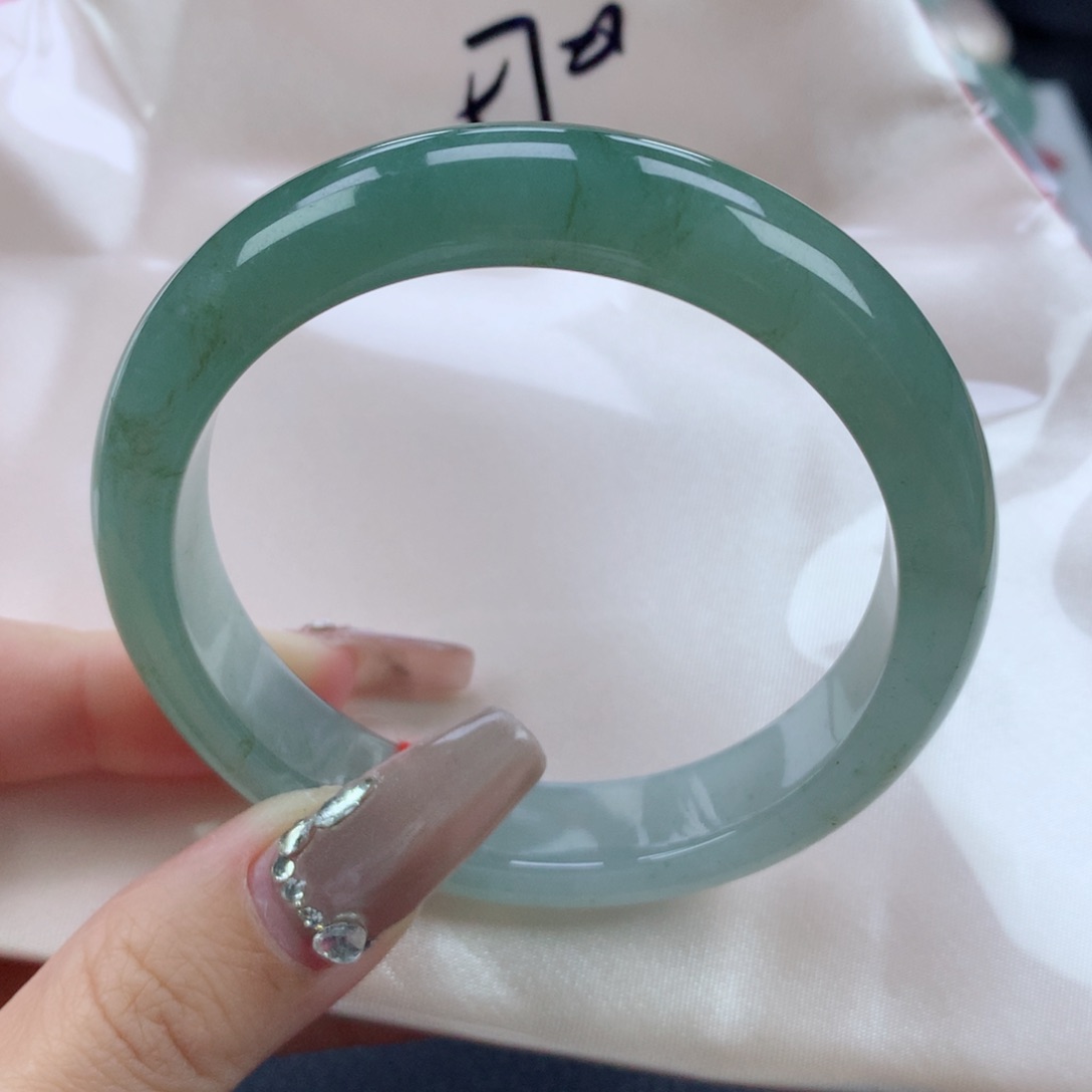 翡翠手镯未镶嵌57正圈