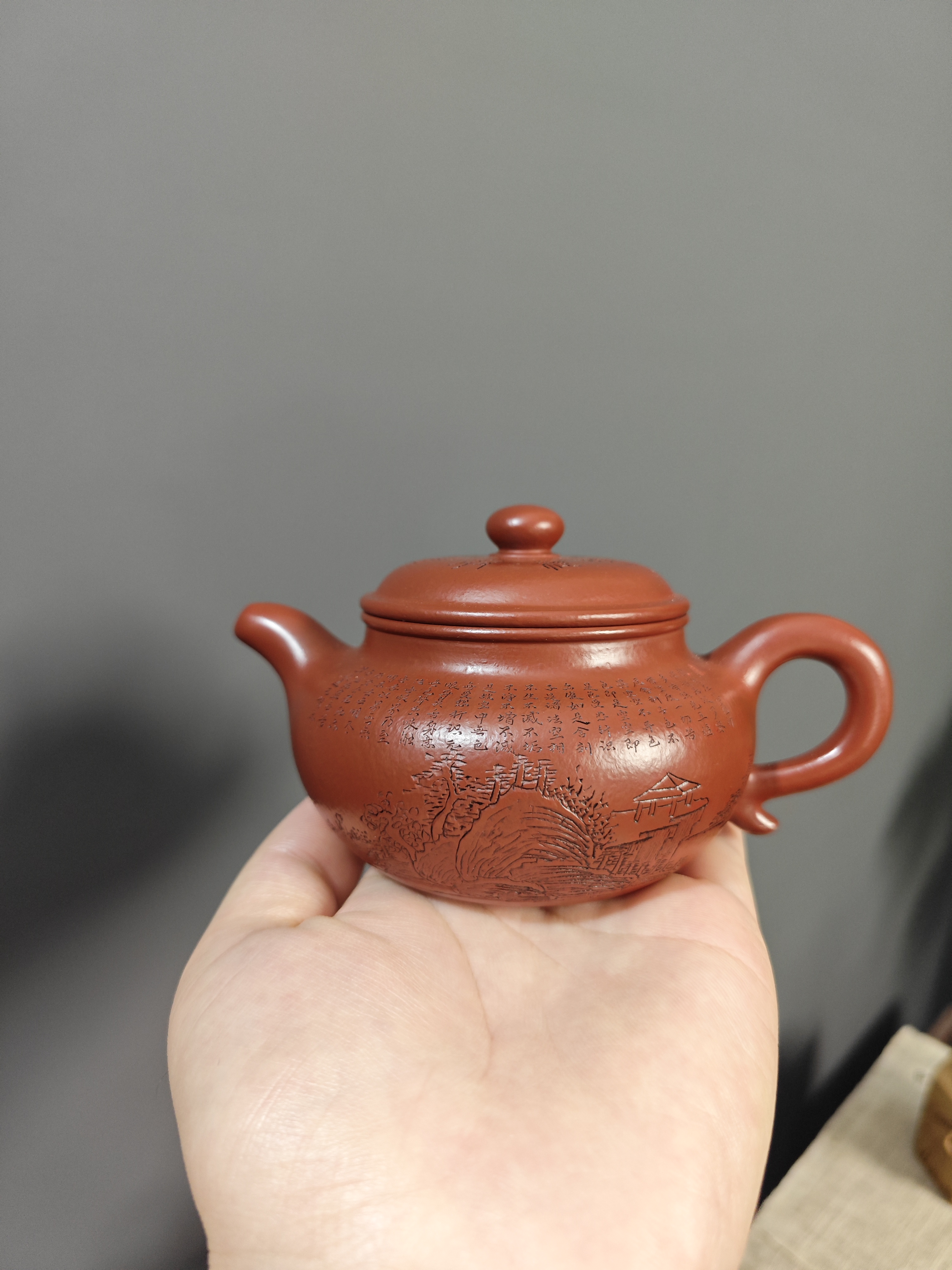 仿古 容量170 原矿粗砂三十目大红袍 田玲全手工制作