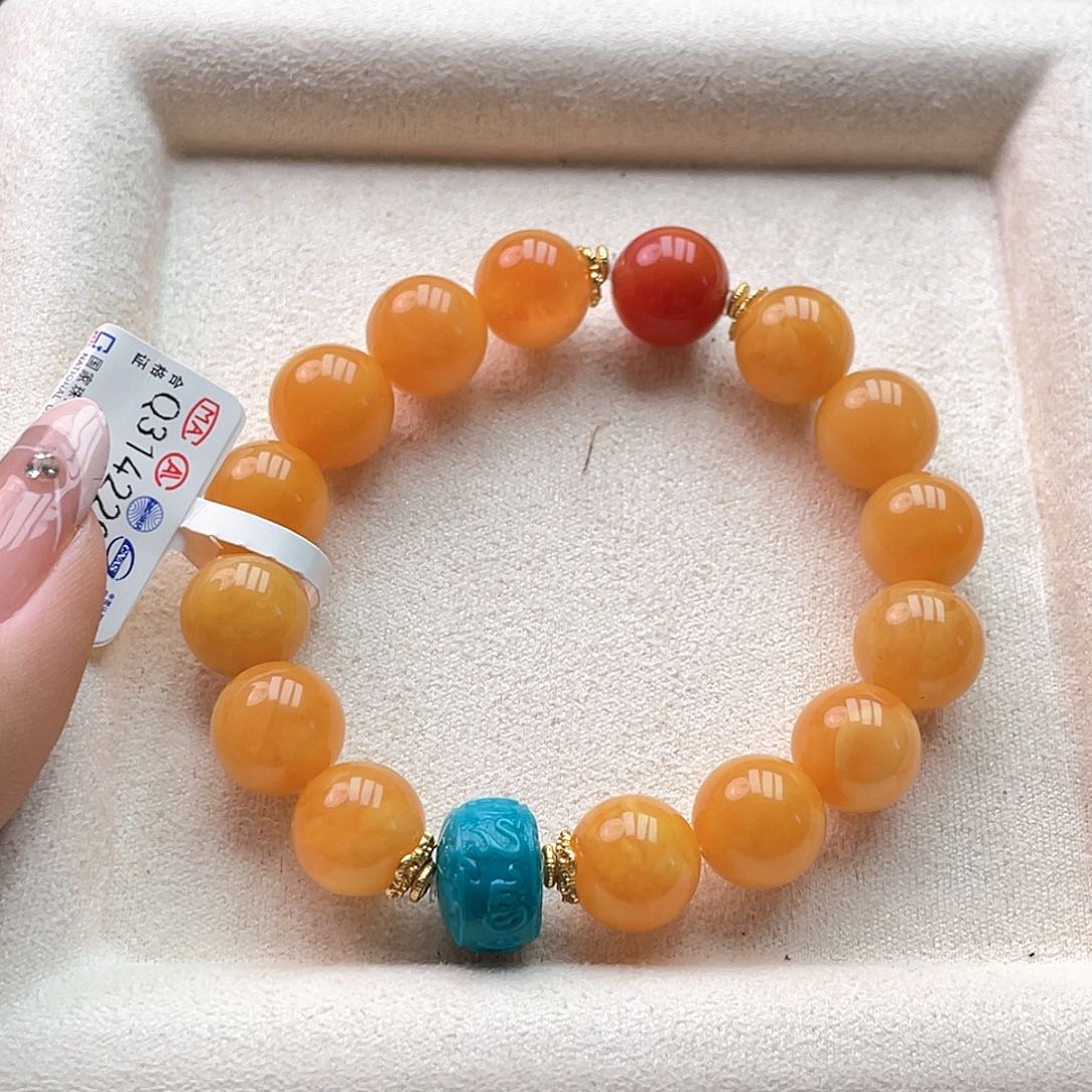 银S925镶嵌绿松石手链