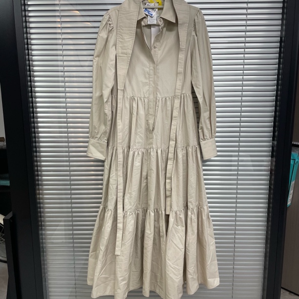 99新 MaxMara 长款百褶衬衫裙/36码/F00578