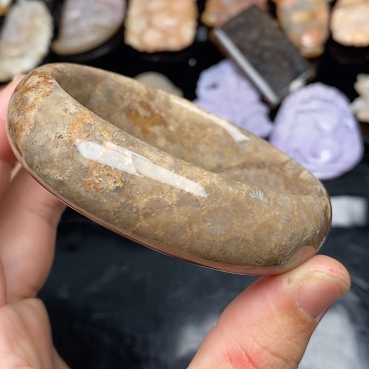 硅化珊瑚（珊瑚玉）手镯未镶嵌61