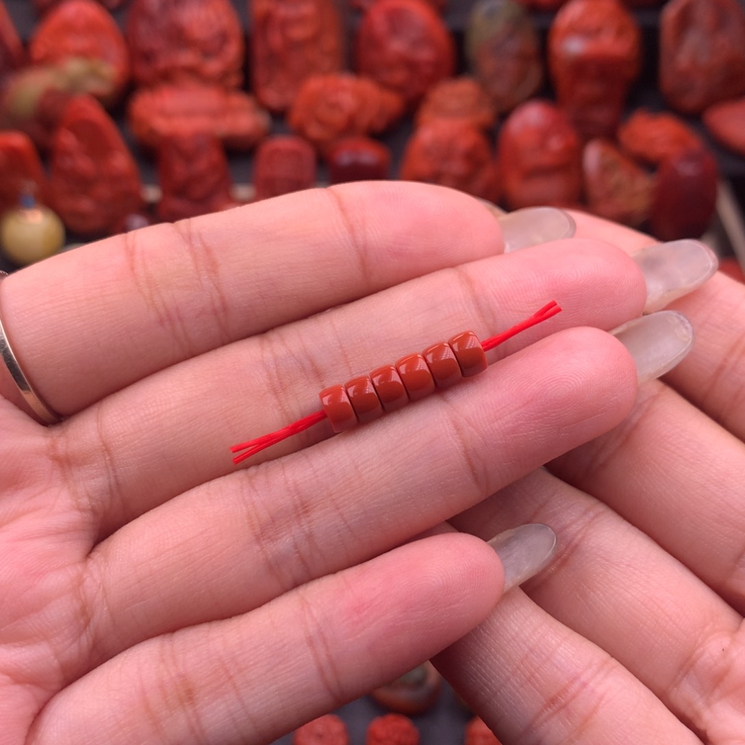 南红玛瑙南红川料精工直切隔片5.2mm未镶嵌