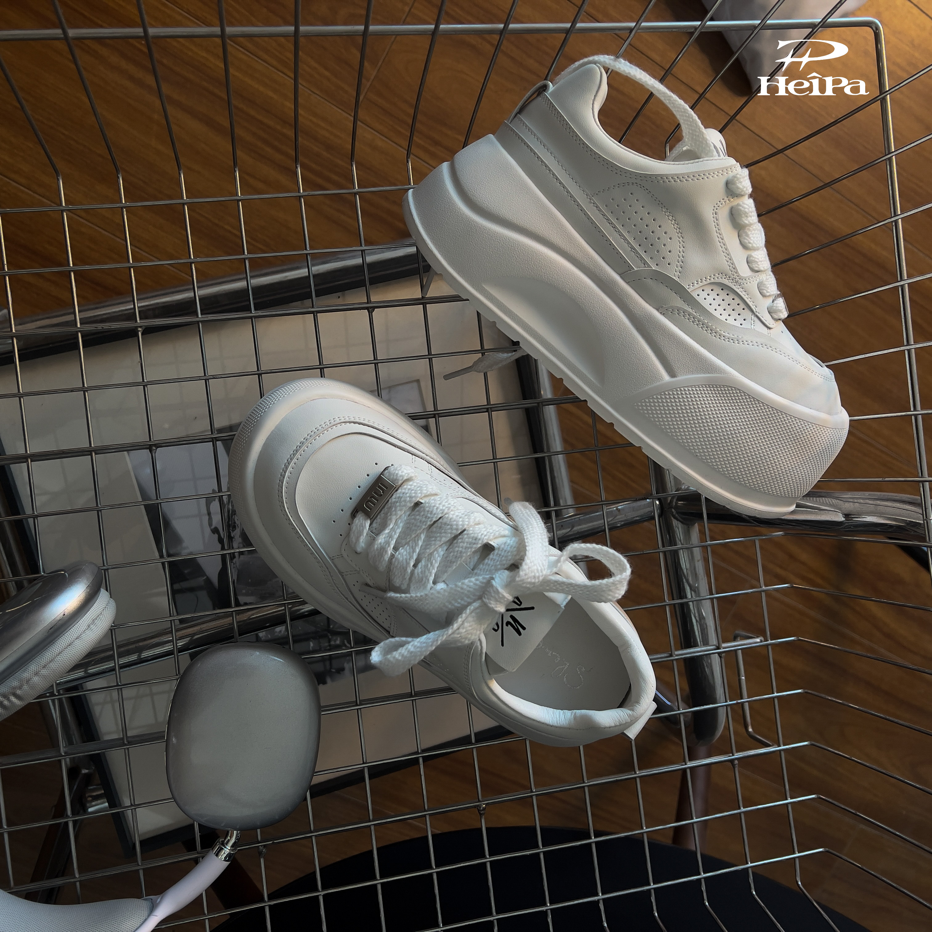 【HeiPa】广州安暖春季穿新款厚底带时尚韩版休闲鞋女款