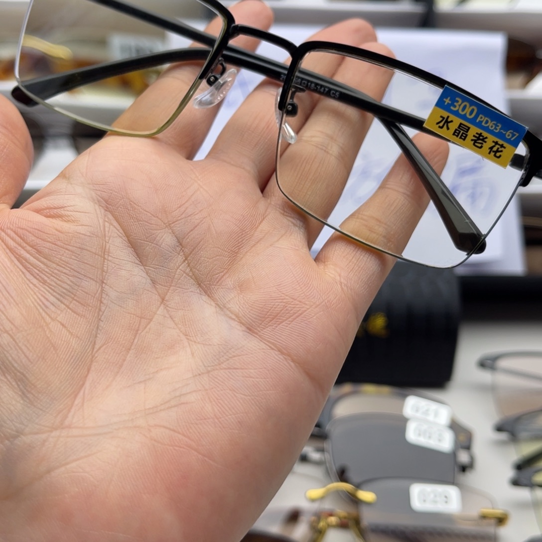 天然水晶石头老花镜