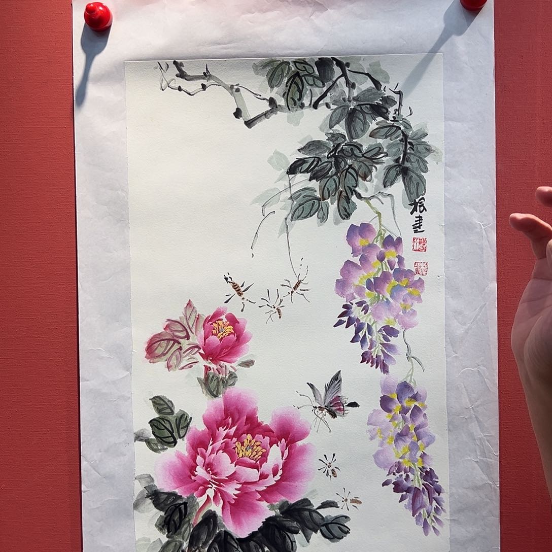 国画曹根建国画作品