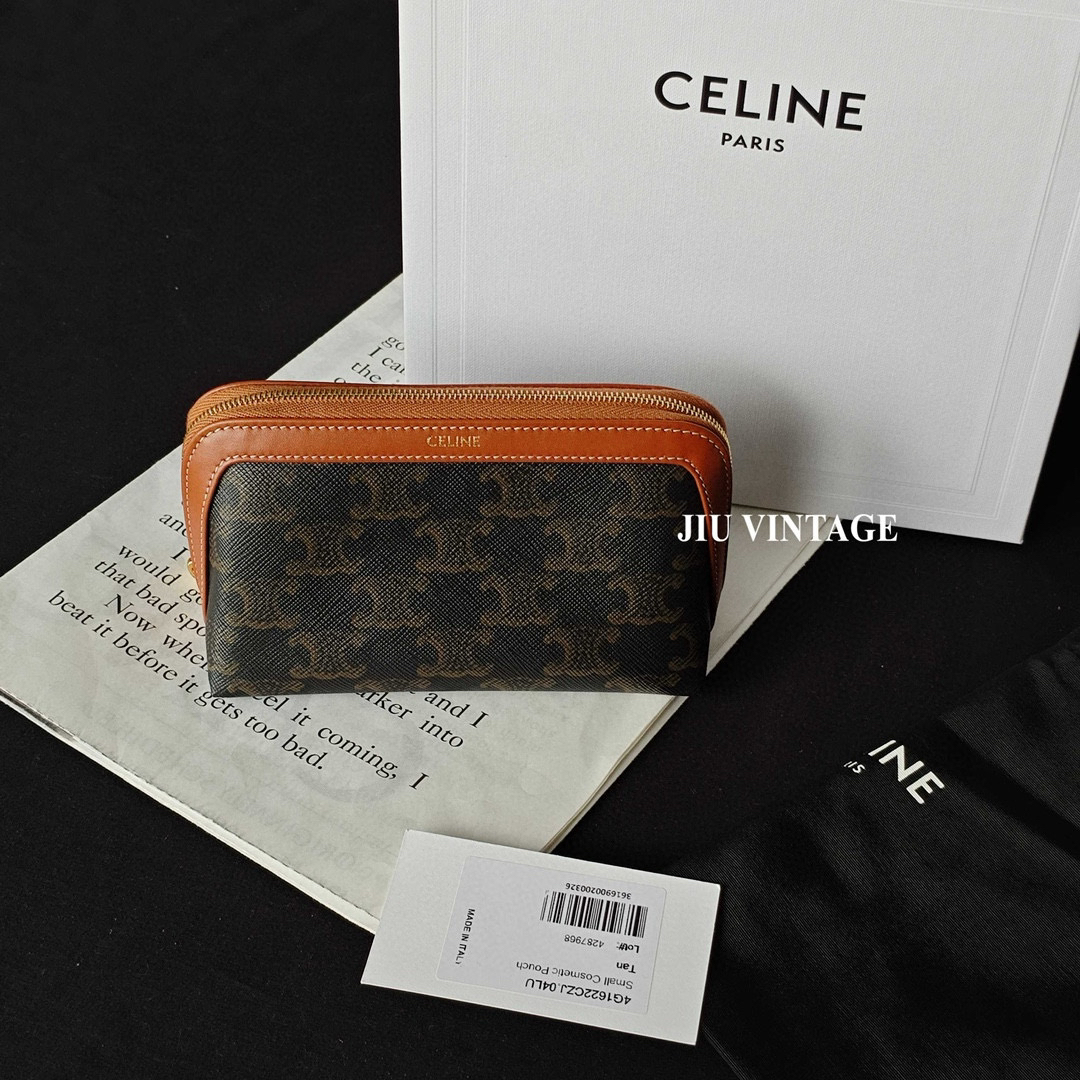 99新 Celine/思琳 老花零钱包盒子防尘袋BJM2-7276