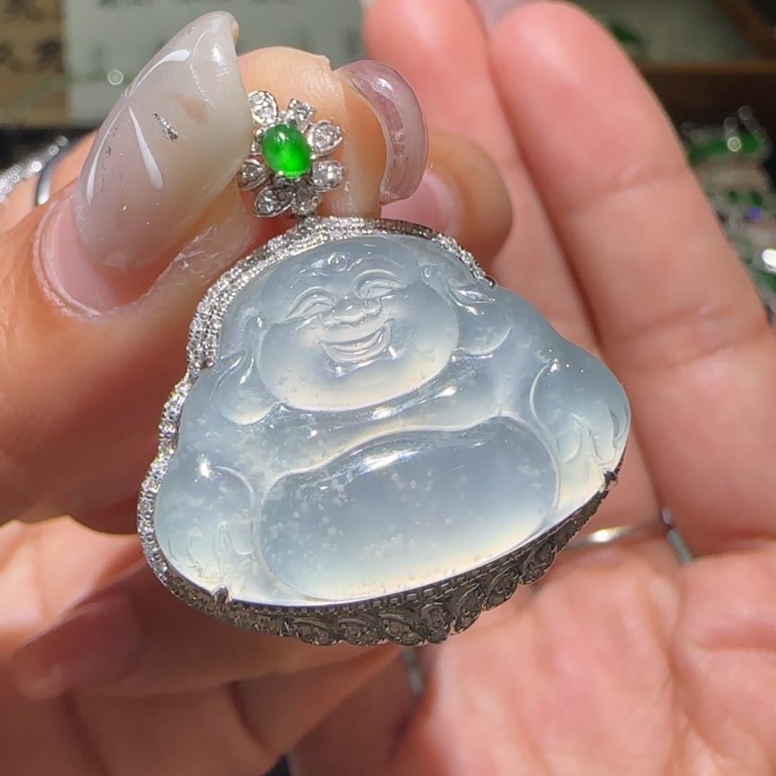 【闪购商品】翡翠颈饰18K金镶嵌缅甸