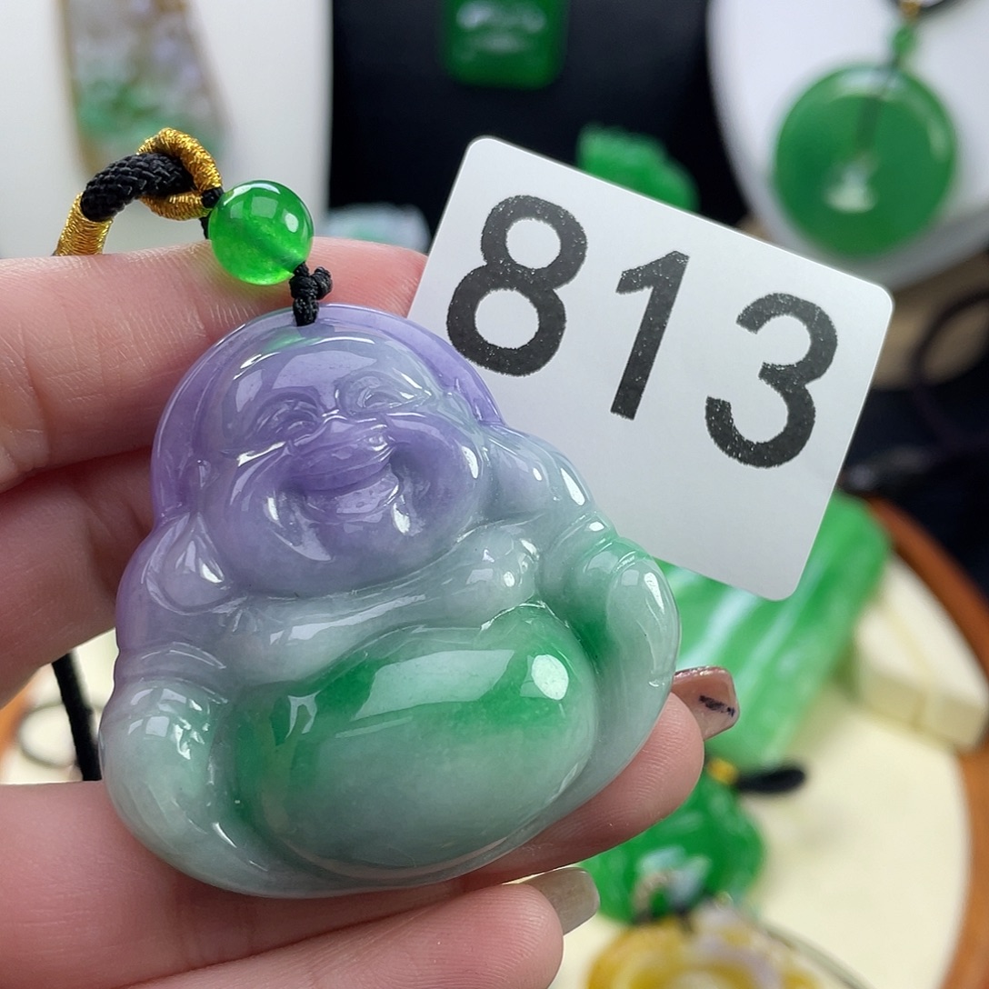 翡翠未镶嵌吊坠(赠链)