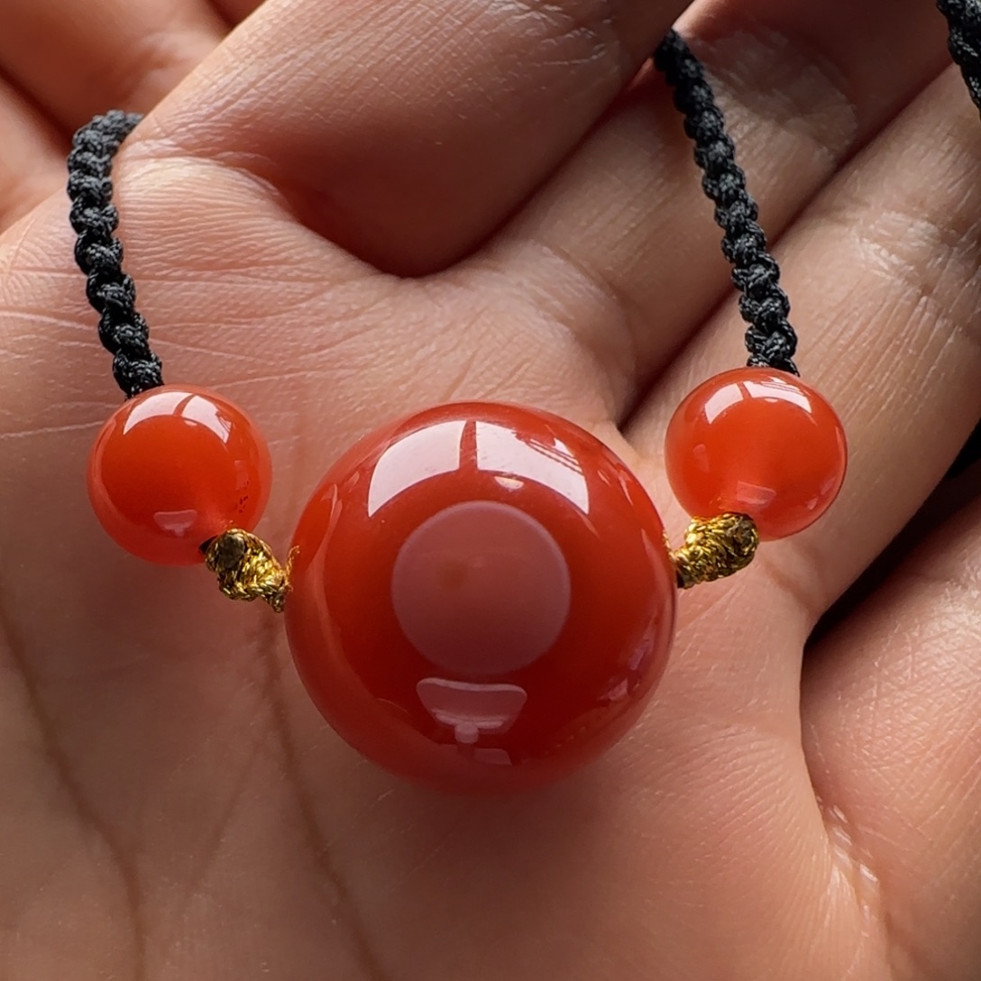 南红玛瑙未镶嵌天眼圆珠17