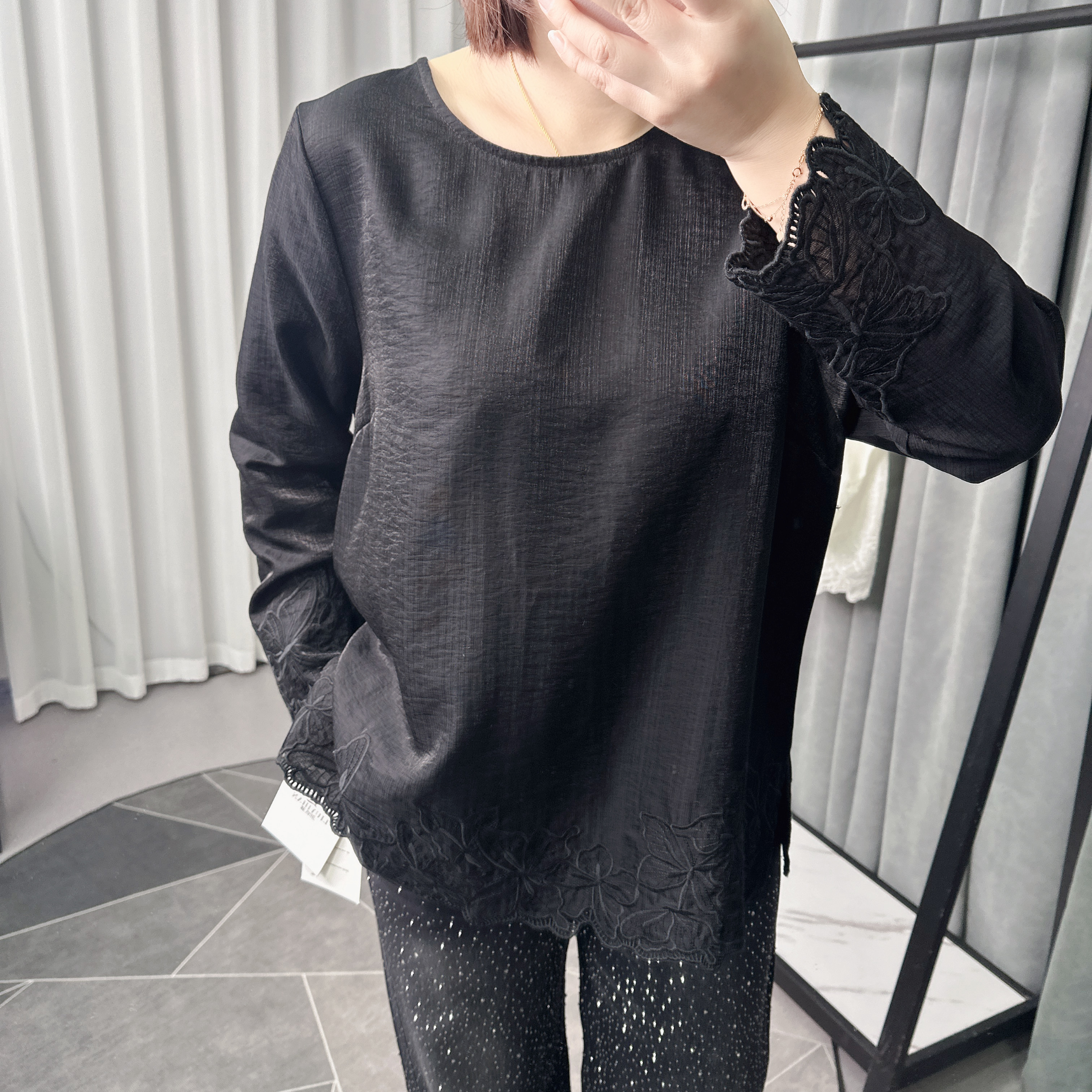 【流依涵】26春季新款设计师款轻薄小衫-88065