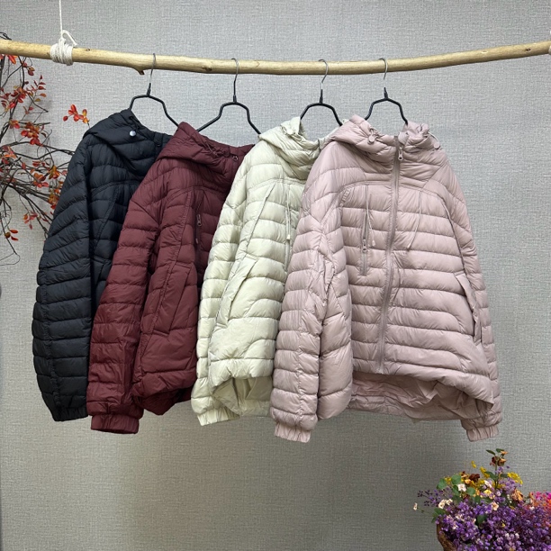 儒品素衣14401轻薄百搭连帽短款羽绒服（前衣长57后衣长64胸围125）