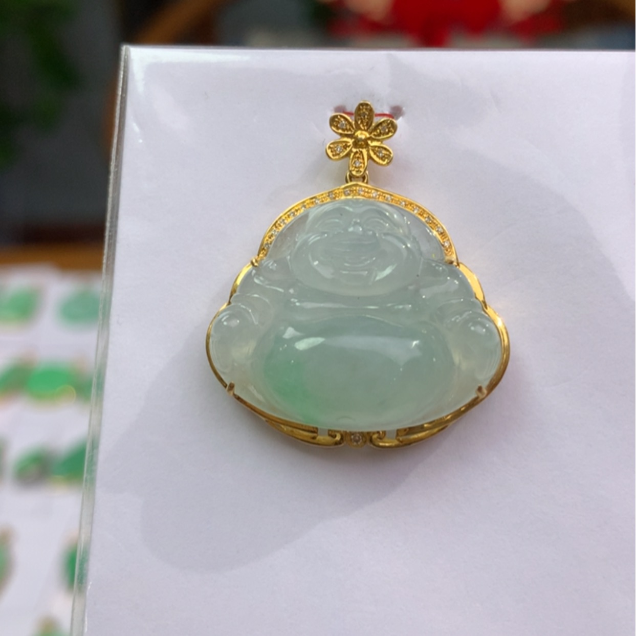 【闪购商品】翡翠颈饰18K金镶嵌翡翠