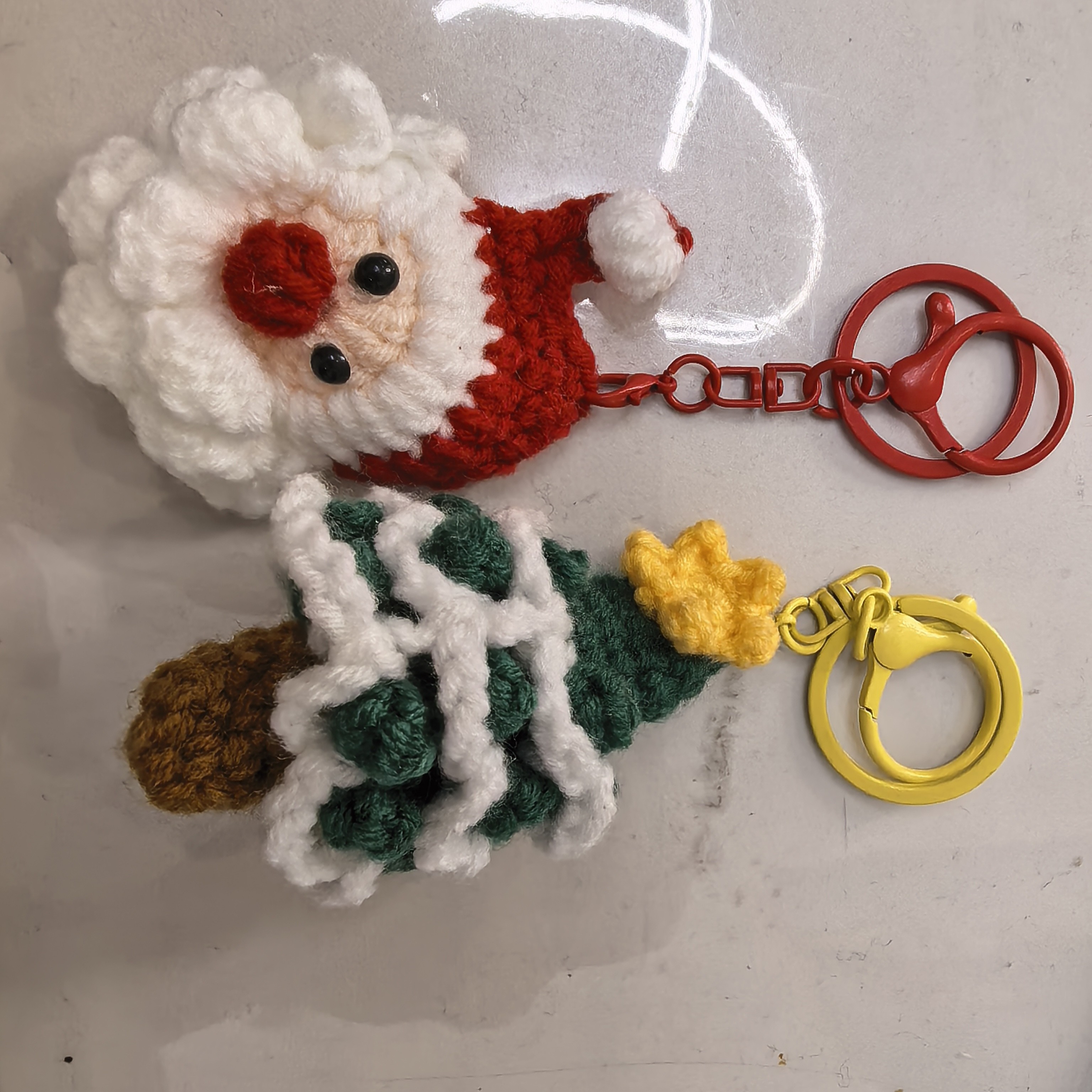 平安夜礼品可爱毛线钩织圣诞节圣诞老人钥匙扣创意装饰小礼品