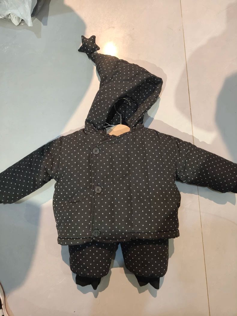 2025新款儿童家居服男童女童加厚保暖宝宝冬季棉衣棉裤加厚居家服