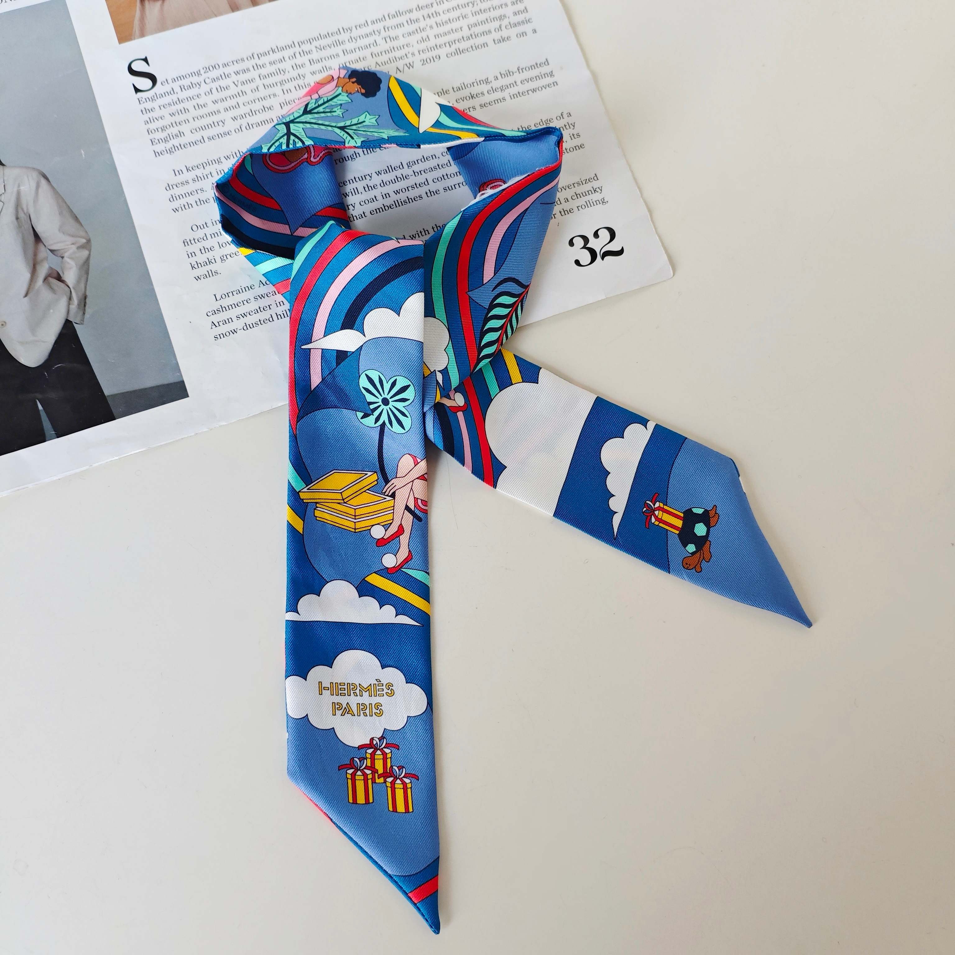 99新 Hermes/爱马仕 twilly丝巾 BJM2-7449