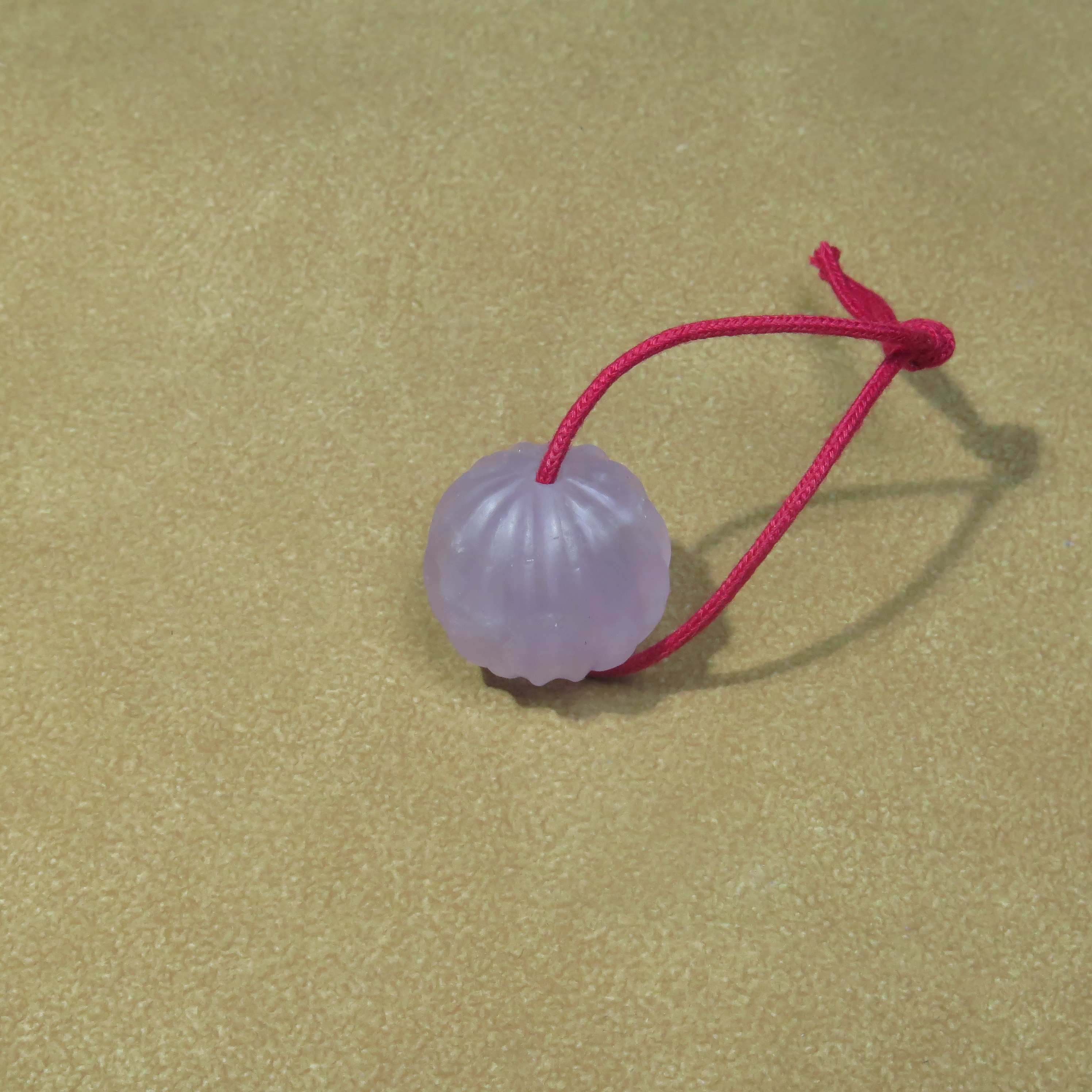 晚清紫水晶瓜棱珠/MZ548027/水晶/民族文物