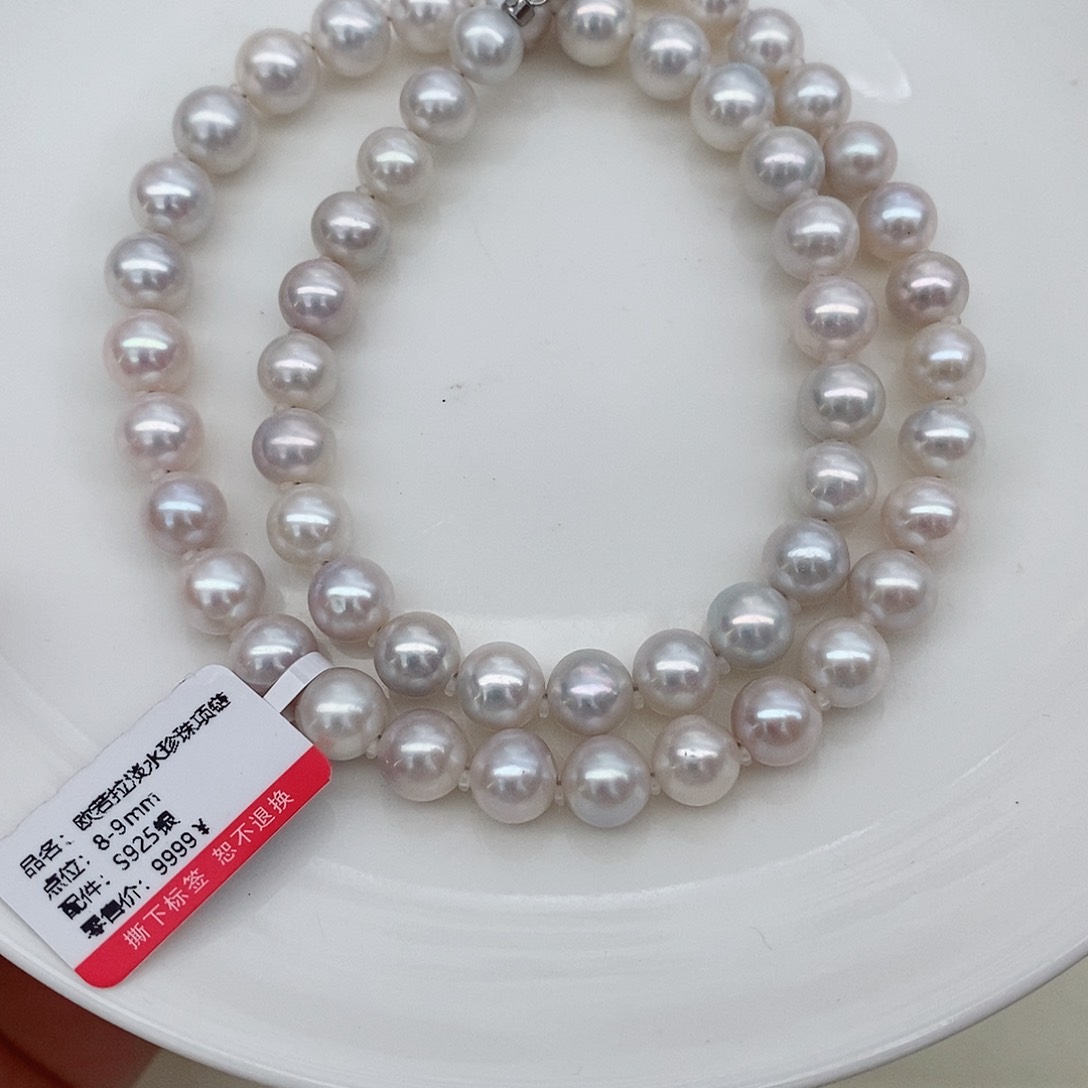 淡水珍珠颈饰银S925镶嵌