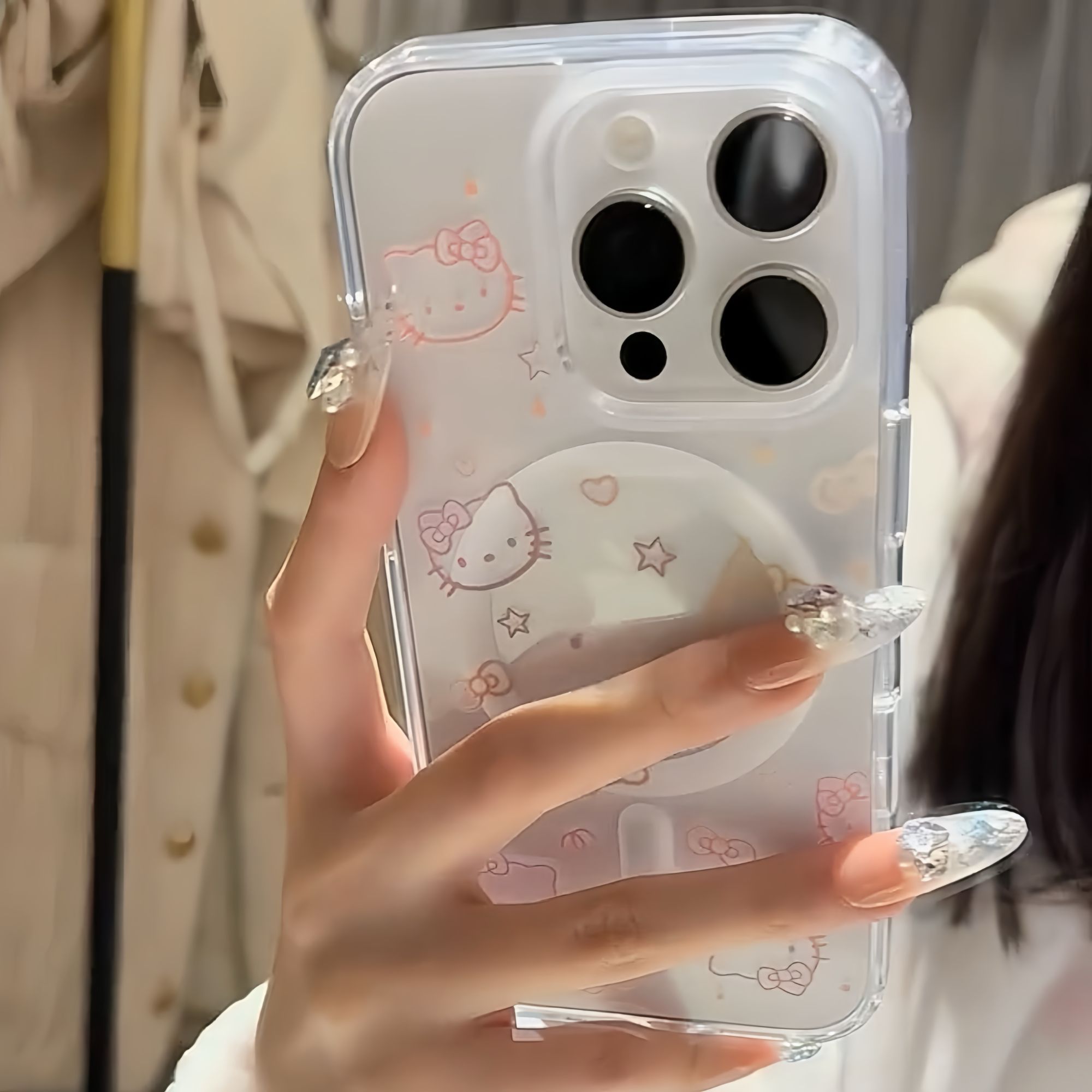 BANCA星星Kitty高透磁吸壳适用iPhone16promax手机壳苹果17/15/14