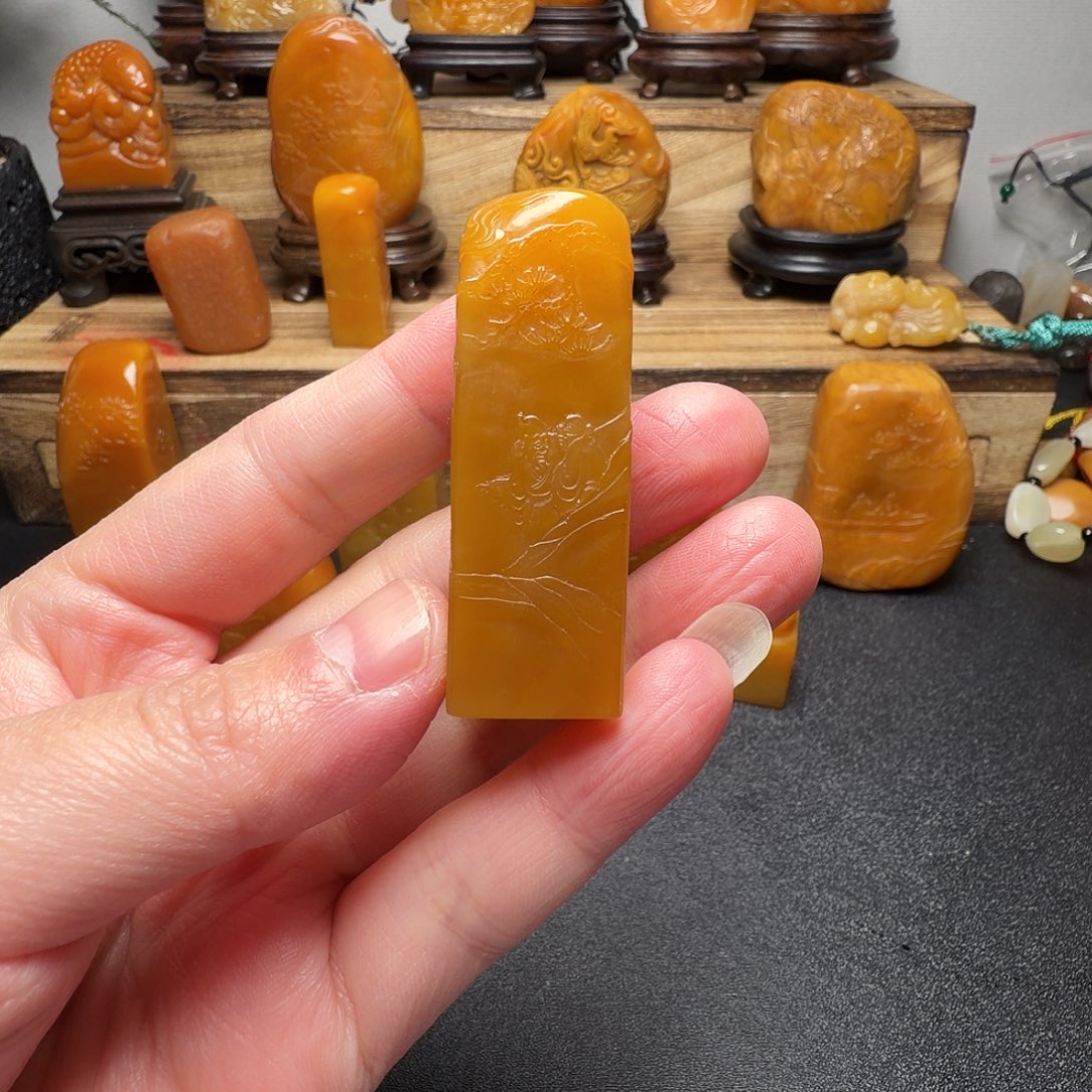 大***海寿山石印石田黄石