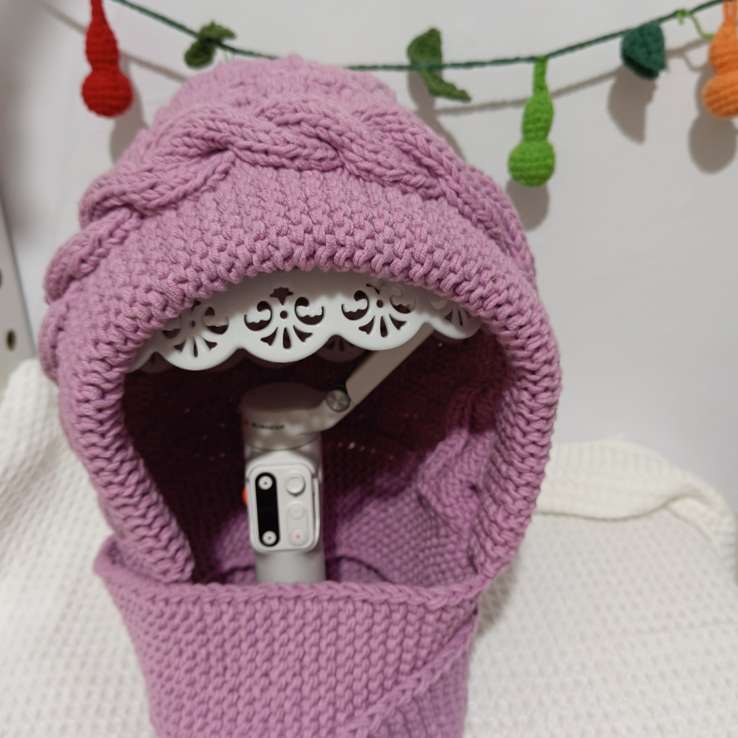 女士秋冬季纯手工编织帽子围巾一体风雪帽牛奶棉线成品帽子