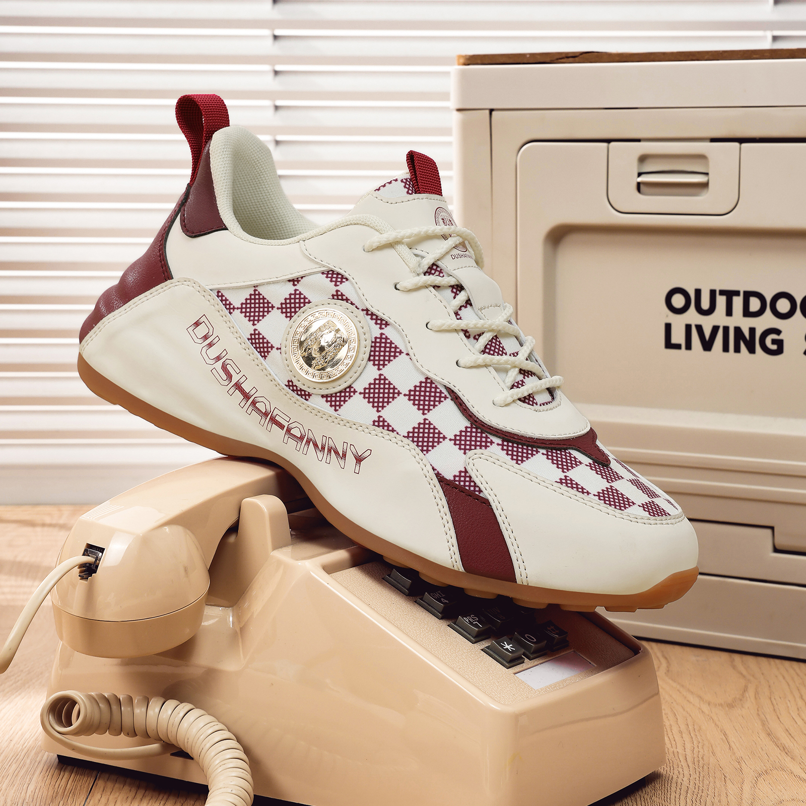 DS-2501高端棋盘格定制系列手工帕拉鞋男女情侣鞋