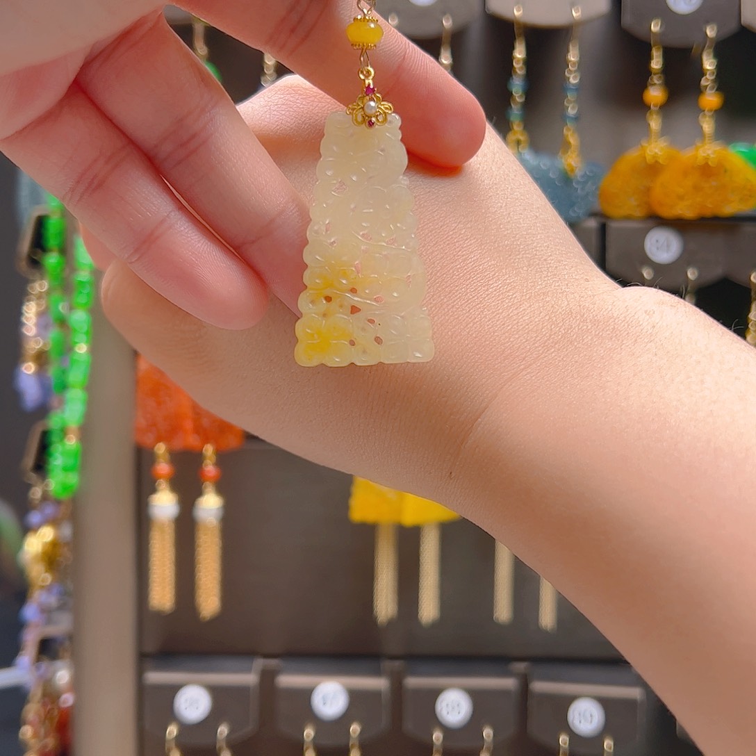 翡翠合金耳饰@*翡翠