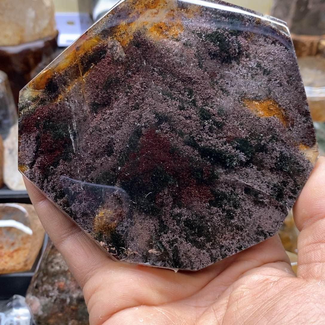 水晶原石水晶未镶嵌金**道