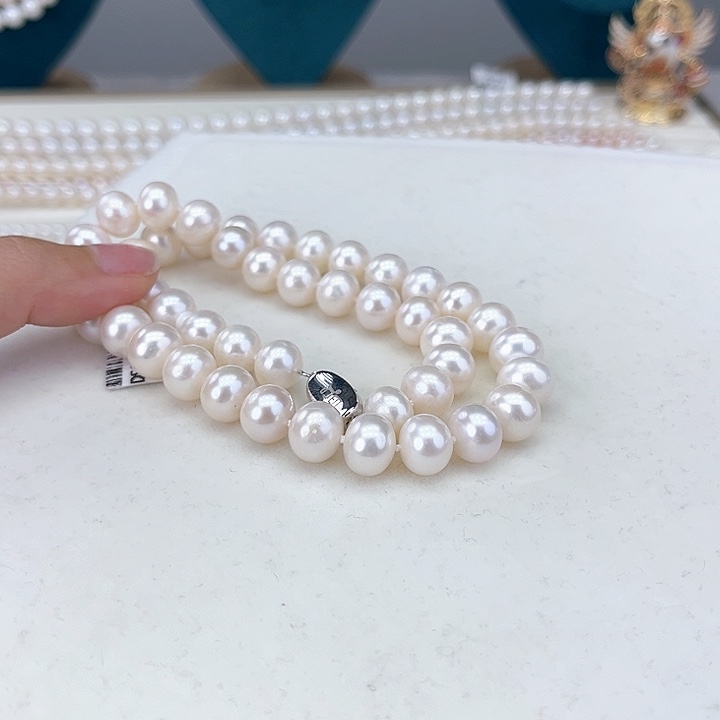 淡水珍珠颈饰银S925镶嵌10➕炫彩