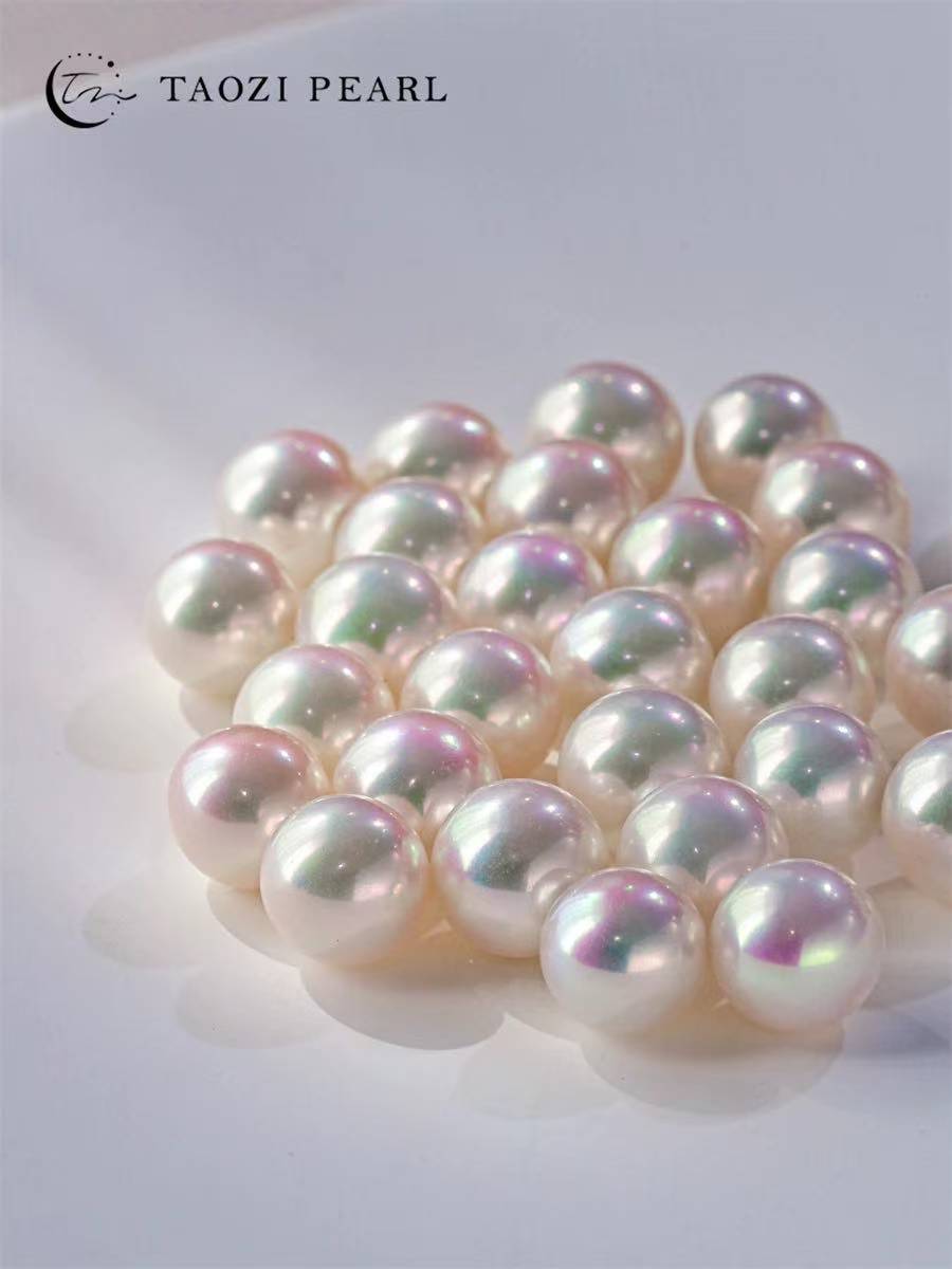 天然淡水珍珠5-6m近正圆近无瑕