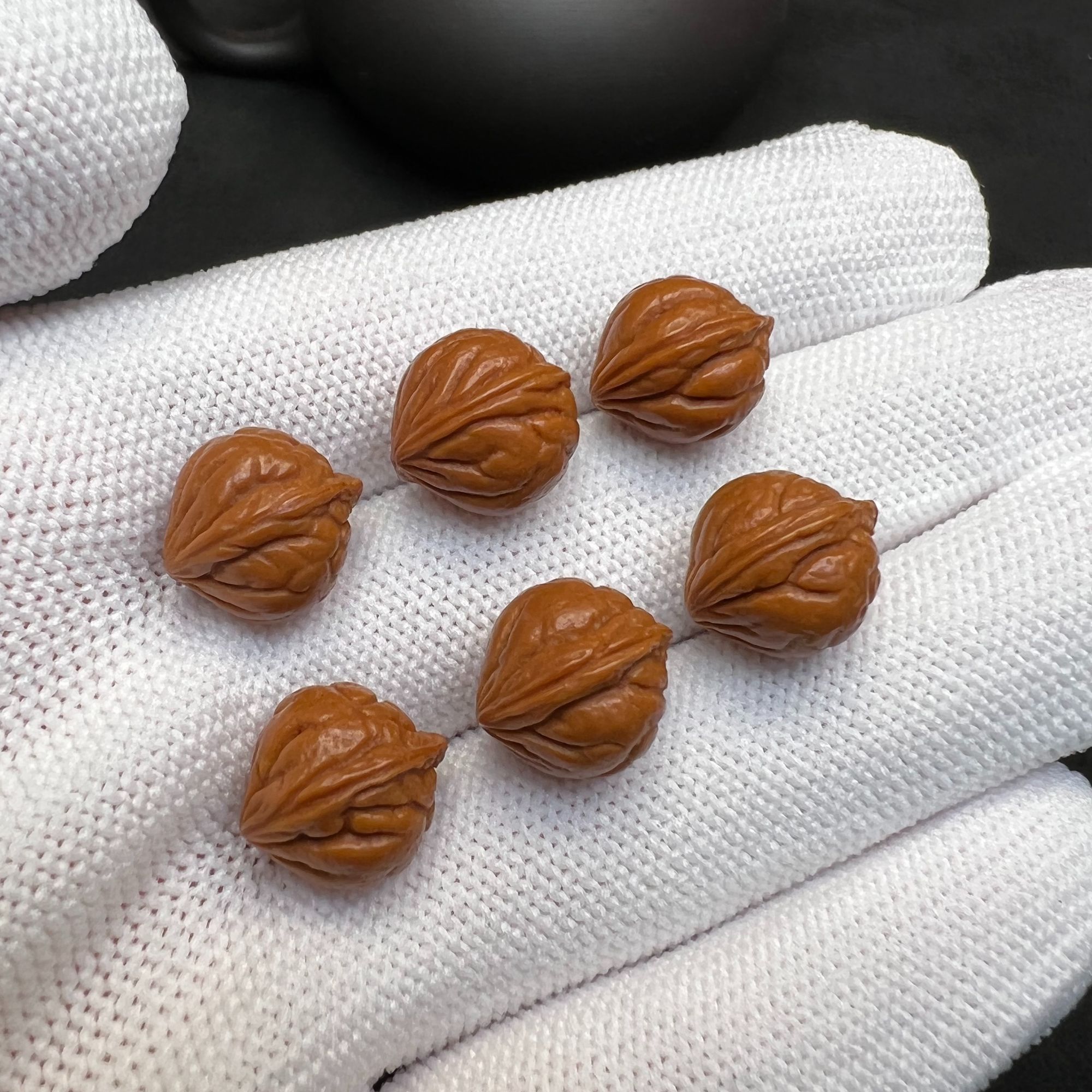 肚11mm左右秦岭龙纹桃核男士手串手持108光珠佛珠念珠雕刻玉龙脊