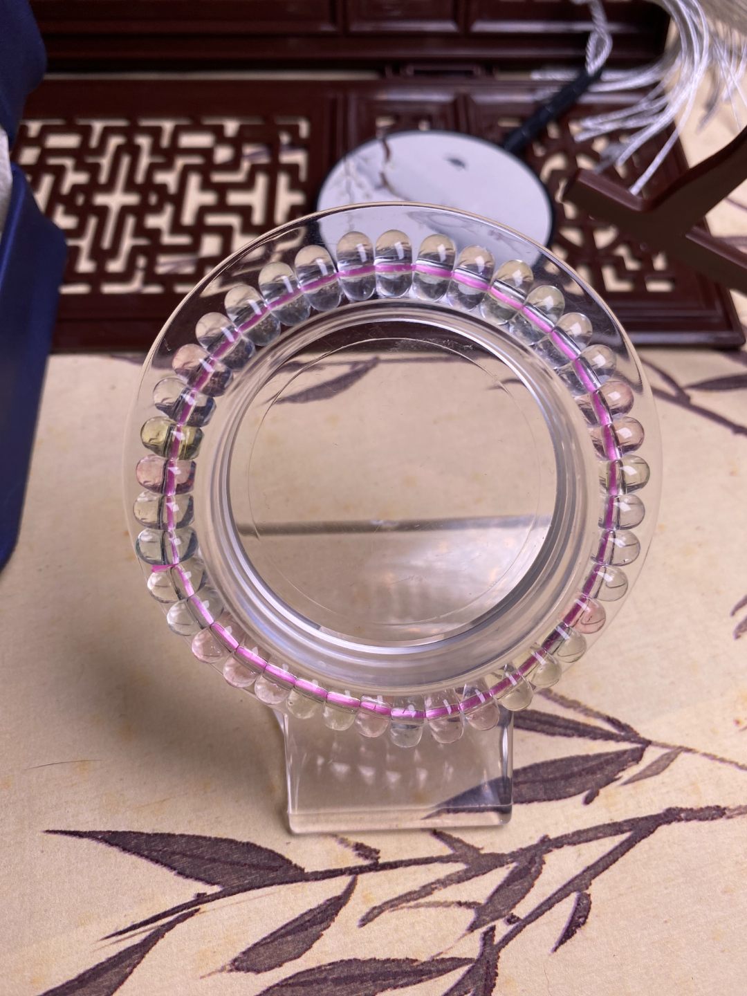 白色算盘珠8mm发一条I51