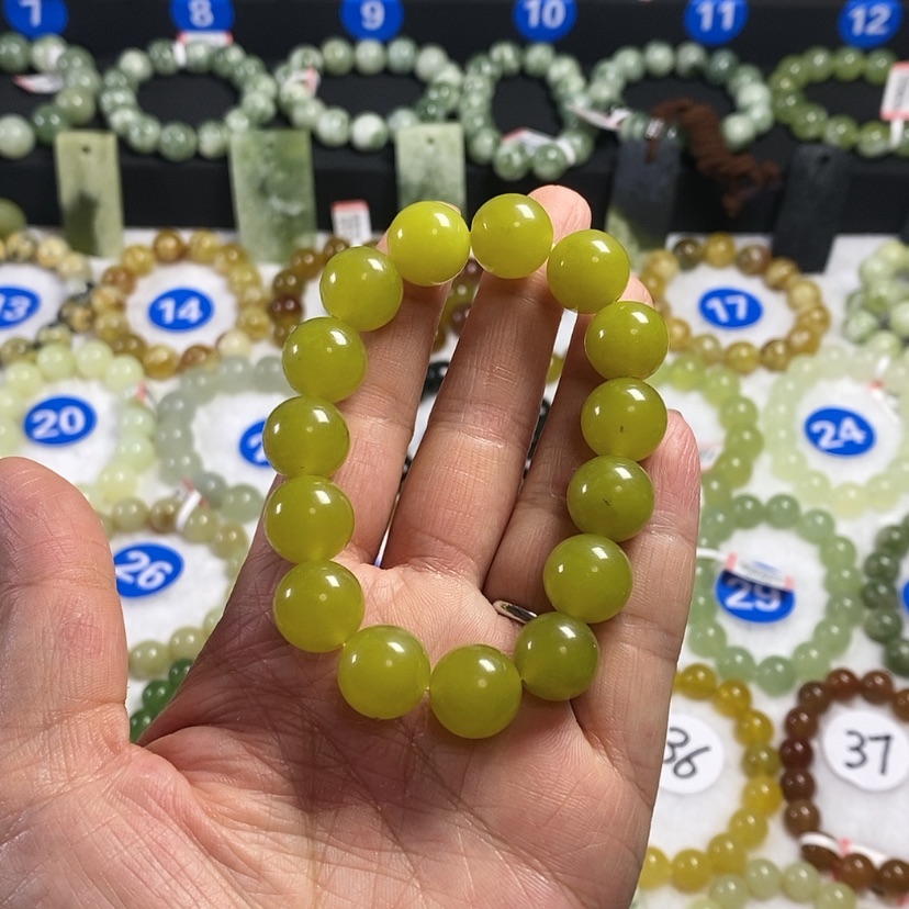 【闪购商品】蛇纹石玉手链未镶嵌