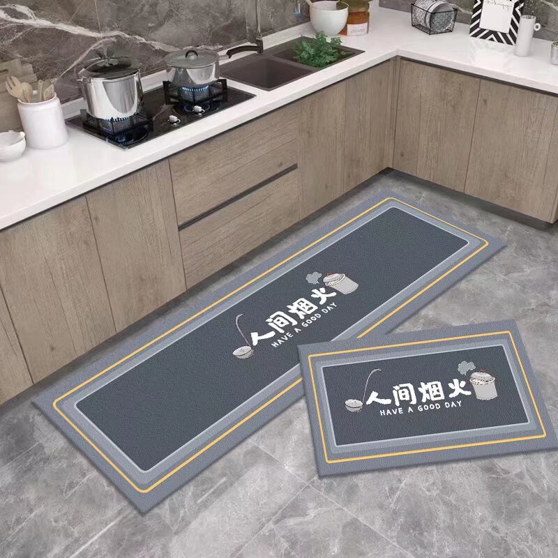 家用厨房地垫硅藻泥吸水吸油防滑耐磨耐脏脚垫卧室床边垫可裁剪