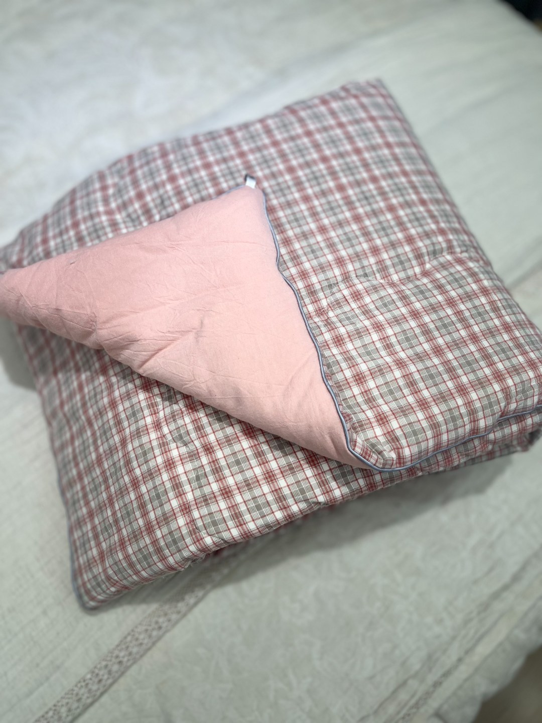 A类全棉色织水洗棉亲肤透气棉花学生春秋被格子双人被印花简约