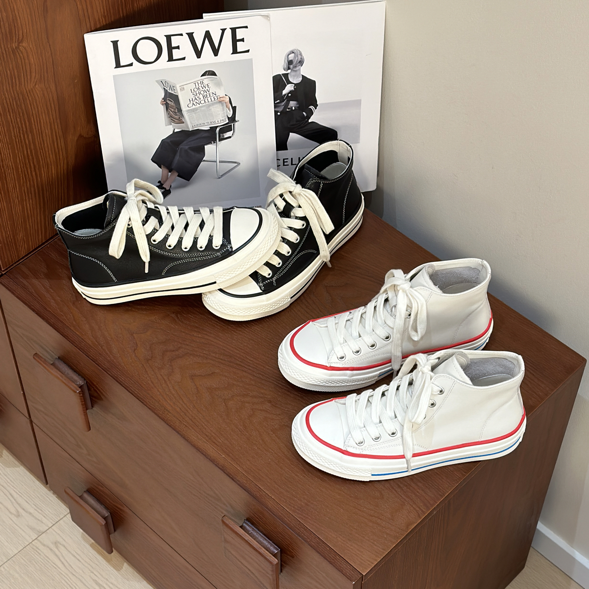 真皮平底百搭高帮女款早春爆款软底不累脚休闲板鞋