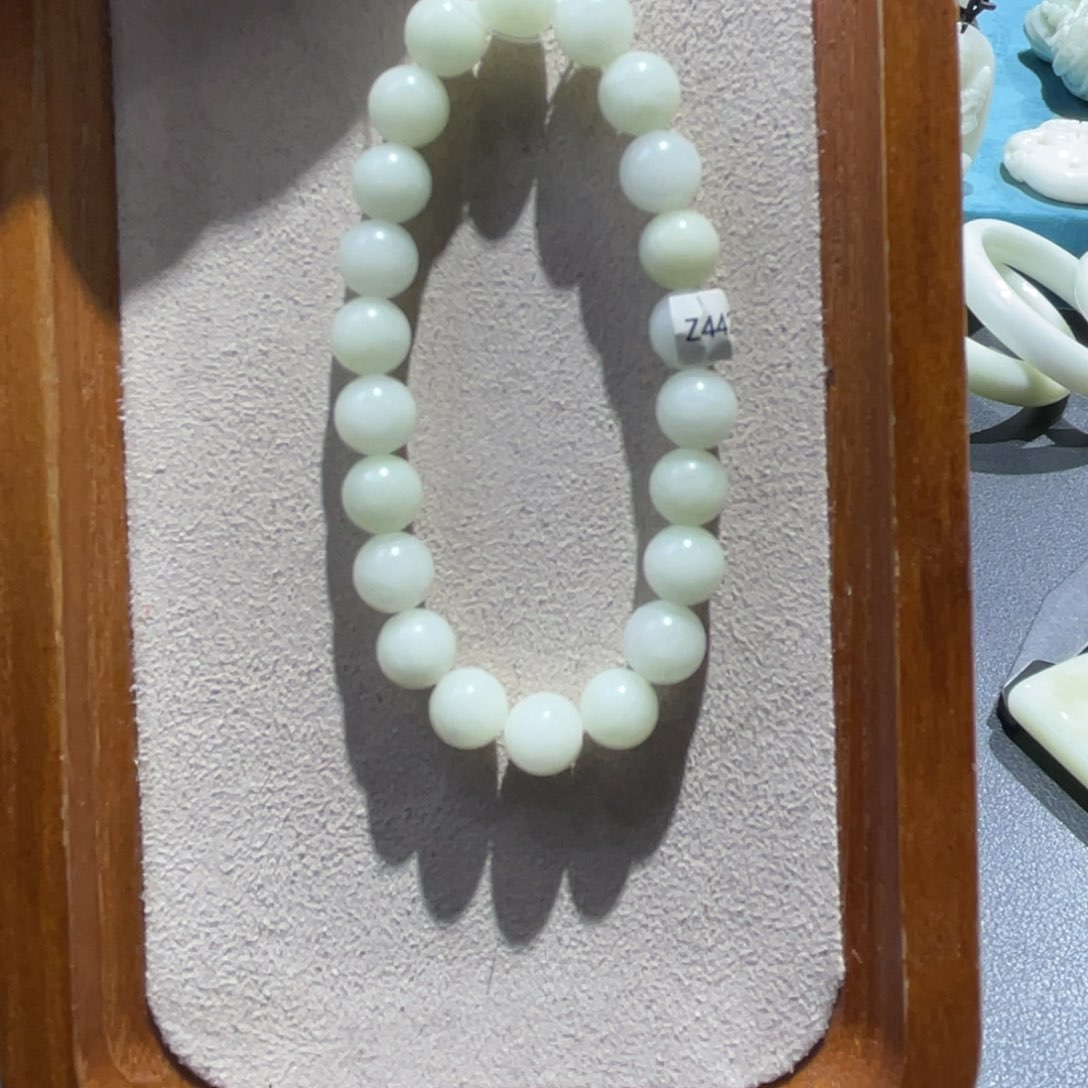 蓝田玉（蛇纹石化大理石玉）手链未镶嵌初*～