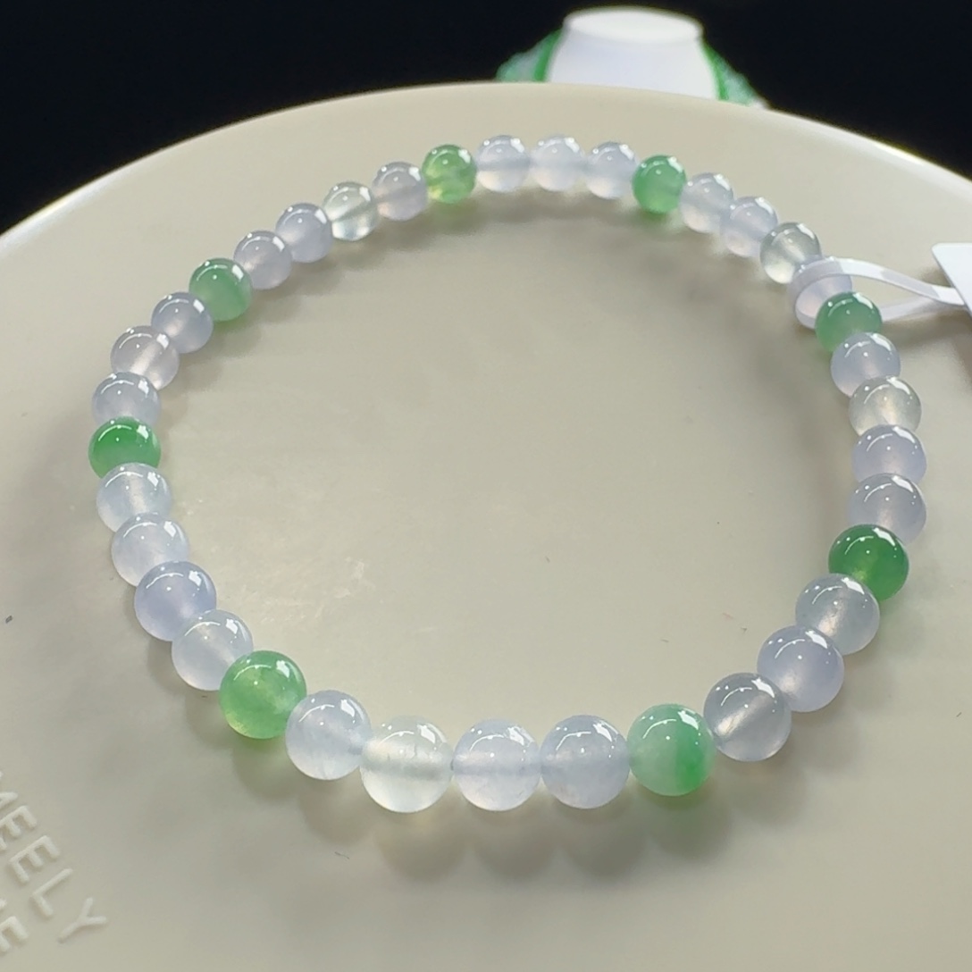 未镶嵌手串翡翠冰胶梦幻单圈卡5mm