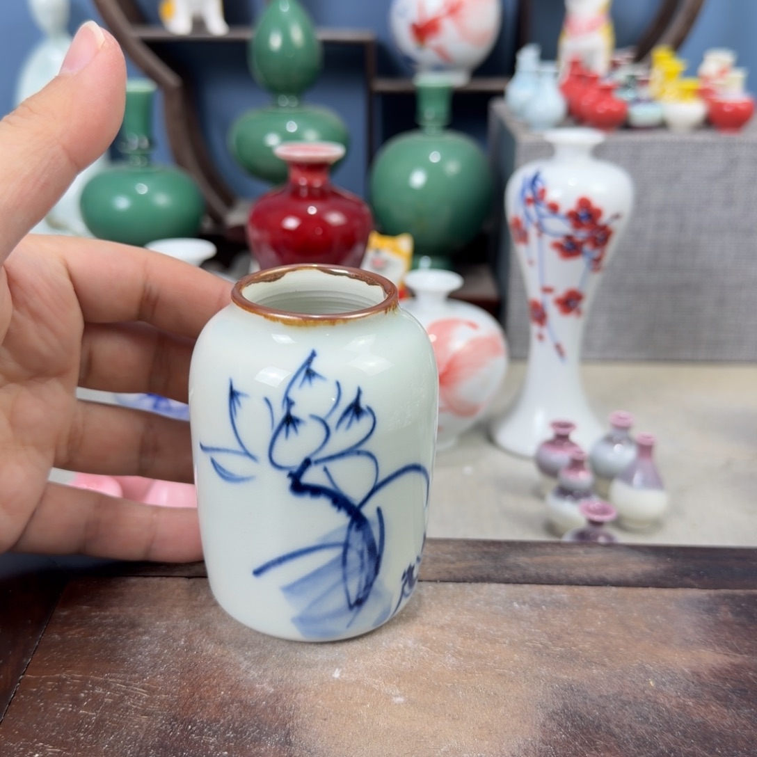 陶瓷手工小花器摆件