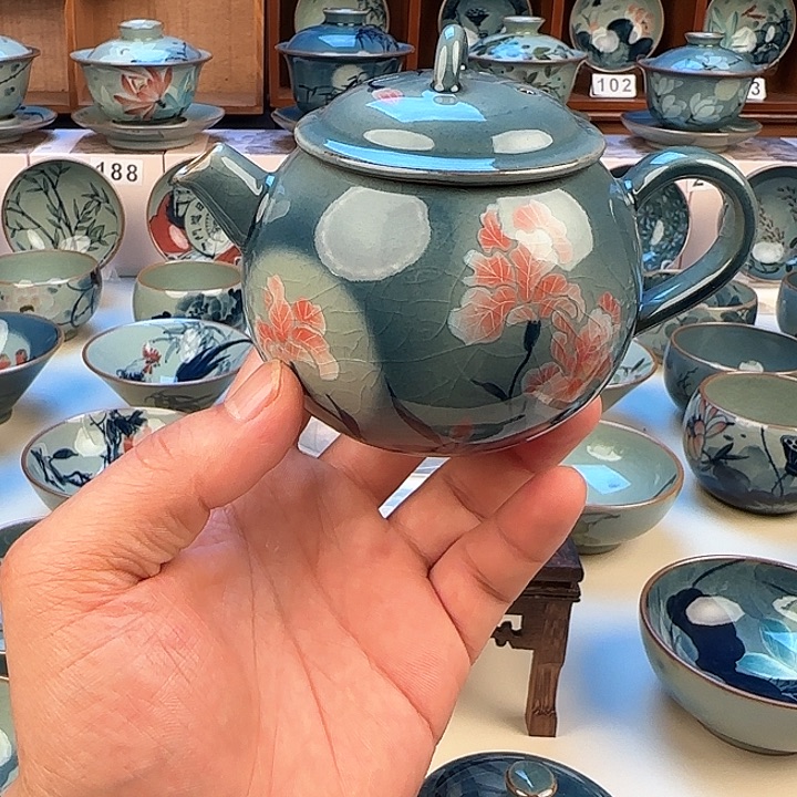 景德镇陶瓷陶瓷杯茶具茶壶180毫升礼盒装