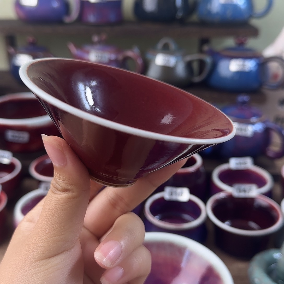 蔚*钧瓷茶具玉石釉无瑕疵