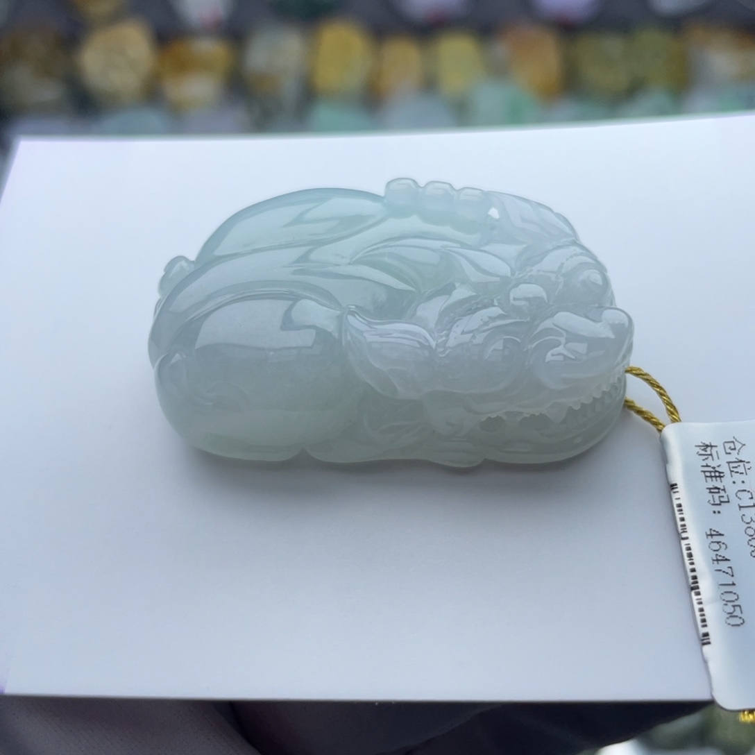 翡翠颈饰未镶嵌貔貅