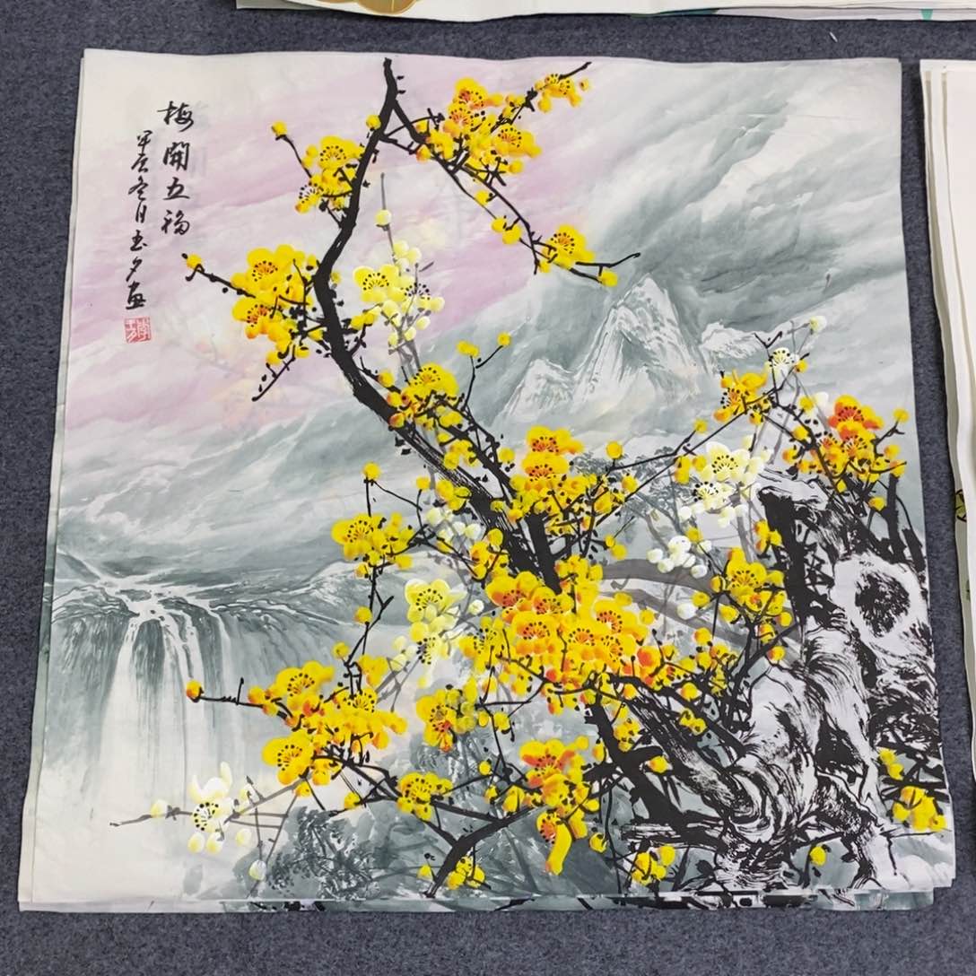 国画尺寸68✖️68斗方手绘