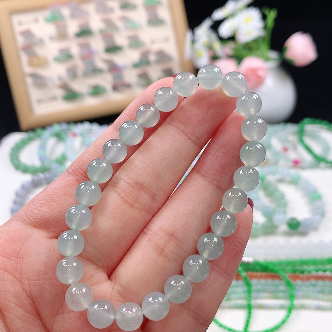 翡翠未镶嵌手链7.3mm