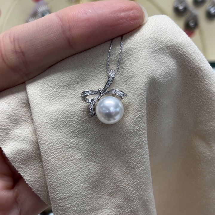 海水珍珠颈饰银S925镶嵌澳白 9-10mm 73