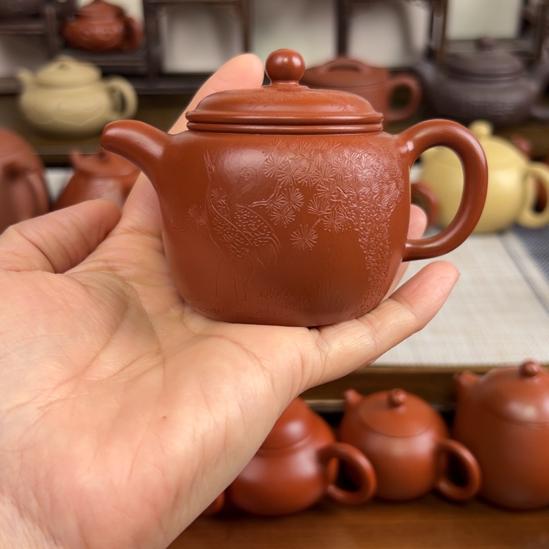 茶壶紫砂朱泥匏尊全手120cc