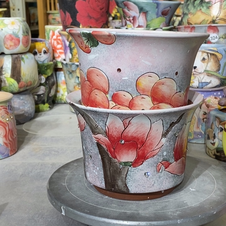 红陶景德镇艺术手绘作品